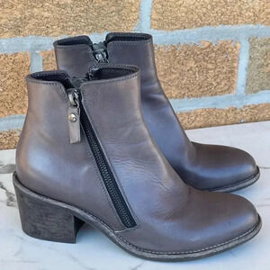 AGL Ella Block Heel Bootie Pewter gray 38.5